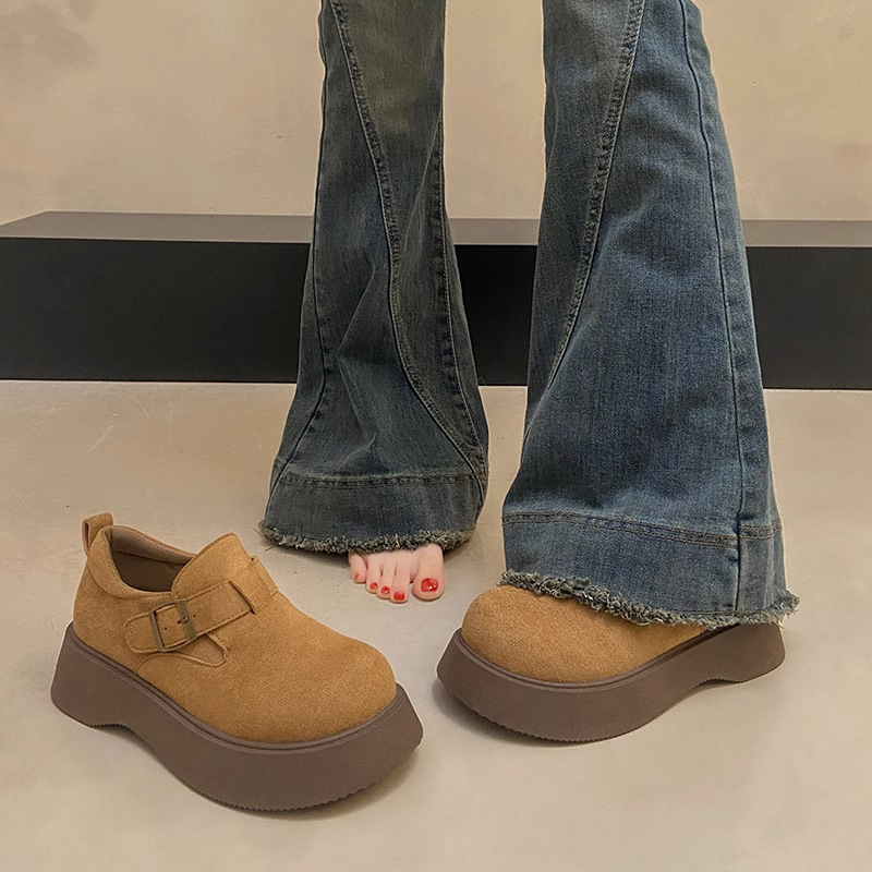 Ženske mokasine s debelim potplatom u Birkenstock stilu, platforma slip-on cipele za jesen 2025
