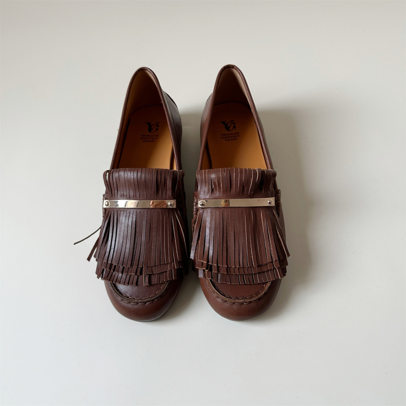 Loafers s resicama, francusko retro stil, ravne slip-on cipele za unisex