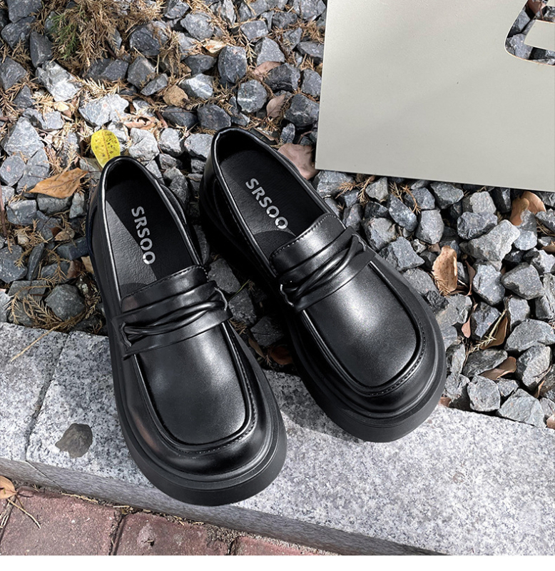 Ženske Mary Jane loaferice u retro britanskom stilu s debelim potplatom i debelim petama, ljeto 2024