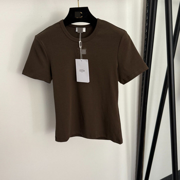 Nanyou ženski T-shirt od 100% pamuka, slim fit, jednobojna s otiskom, kratki rukavi, proljeće-ljeto 2026