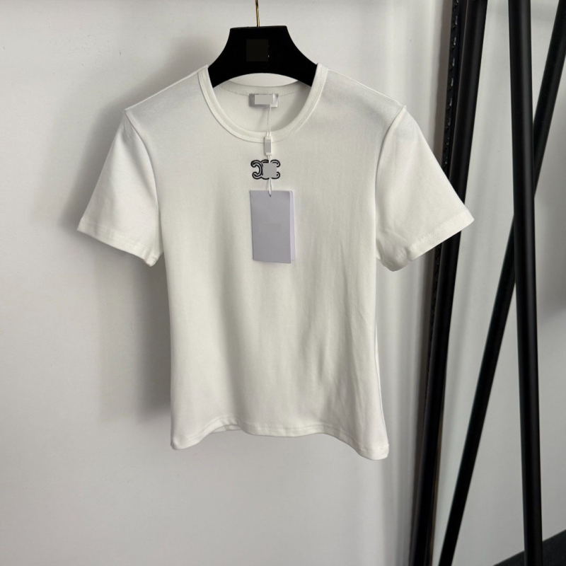 Nanyou ženski T-shirt od 100% pamuka, slim fit, jednobojna s otiskom, kratki rukavi, proljeće-ljeto 2026