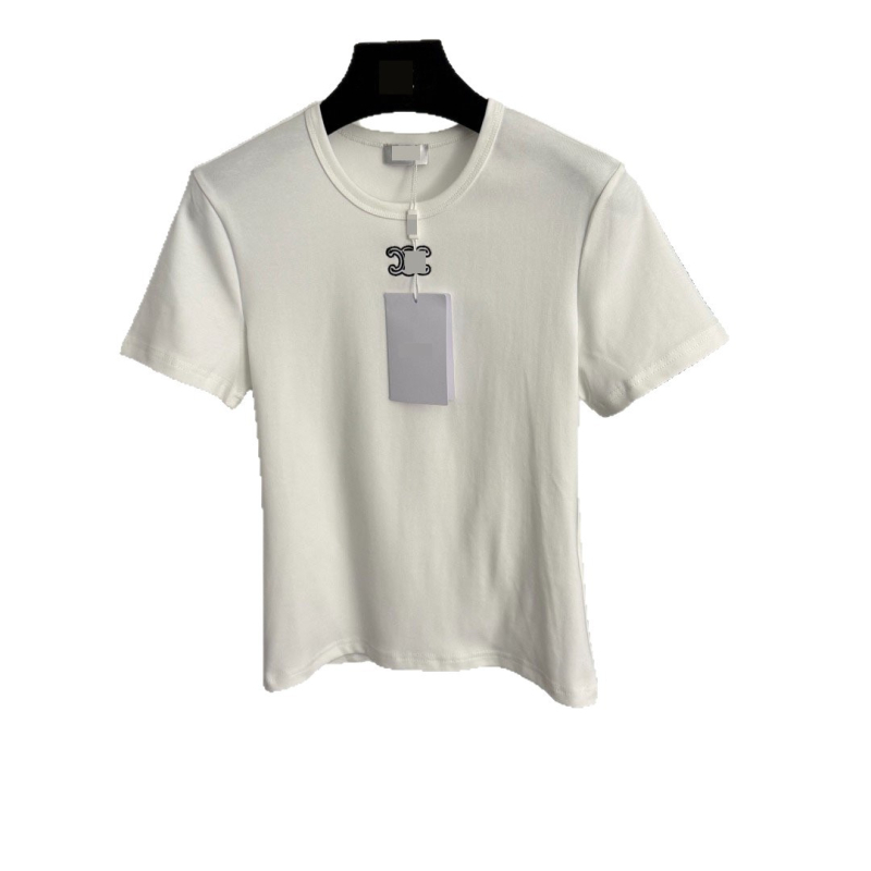 Nanyou ženski T-shirt od 100% pamuka, slim fit, jednobojna s otiskom, kratki rukavi, proljeće-ljeto 2026