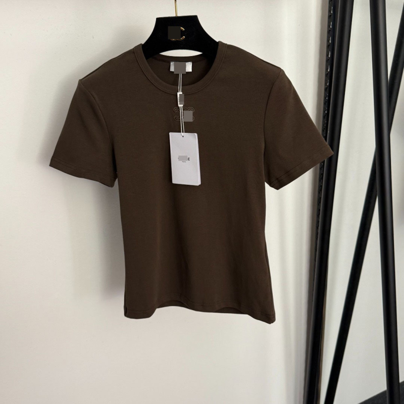Nanyou ženski T-shirt od 100% pamuka, slim fit, jednobojna s otiskom, kratki rukavi, proljeće-ljeto 2026