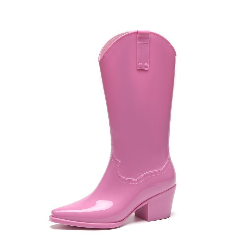 Ženske kišne čizme, visoki korpus, PVC gornji dio, protuklizne, izdržljive, otporne na miris, otporne na hladnoću, moderne, britski stil