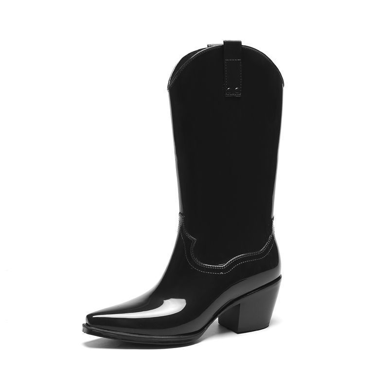 Ženske kišne čizme, visoki korpus, PVC gornji dio, protuklizne, izdržljive, otporne na miris, otporne na hladnoću, moderne, britski stil
