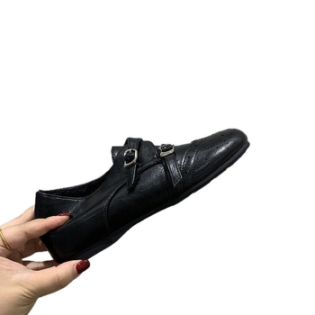 Ženske loafers s unutarnjim povećanjem visine, retro sive boje, s vunenom podstavom, za jesen-zimu