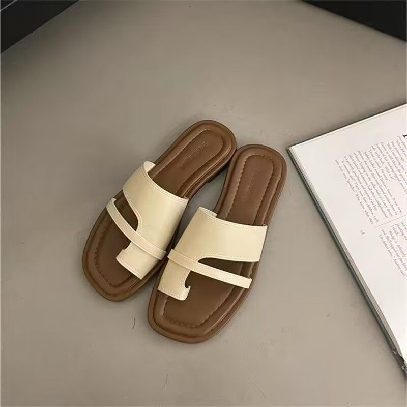 Ženske slip-on rimske sandale s otvorenim prstom, ljetni stil 2025, korejski retro stil