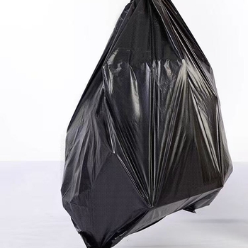 Velike crne vreće za smeće od PE plastike, s plosatim otvorom, jednokratne, za kuhinju