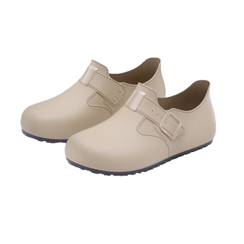 Női esőcsizmák Birkenstock-stílusban, slip-on, kerek orr, retro kényelmes esőcipők