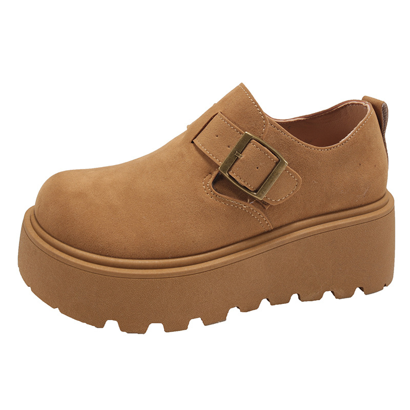Ženske retro loaferice s debelim potplatom, casual cipele za dnevno nošenje s blagim podizanjem