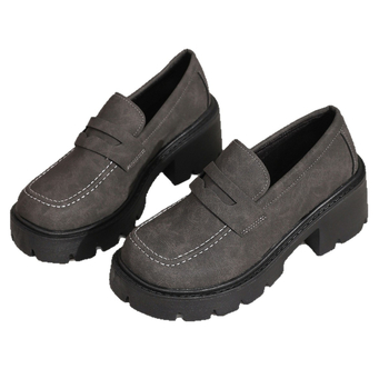 Ženski loaferi s britanskim stilom, visoke pete, slip-on, jesen 2025