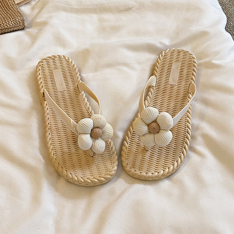 Lagane ženske papuče za plažu s cvjetnim uzorkom, otporne na miris, korejskog stila