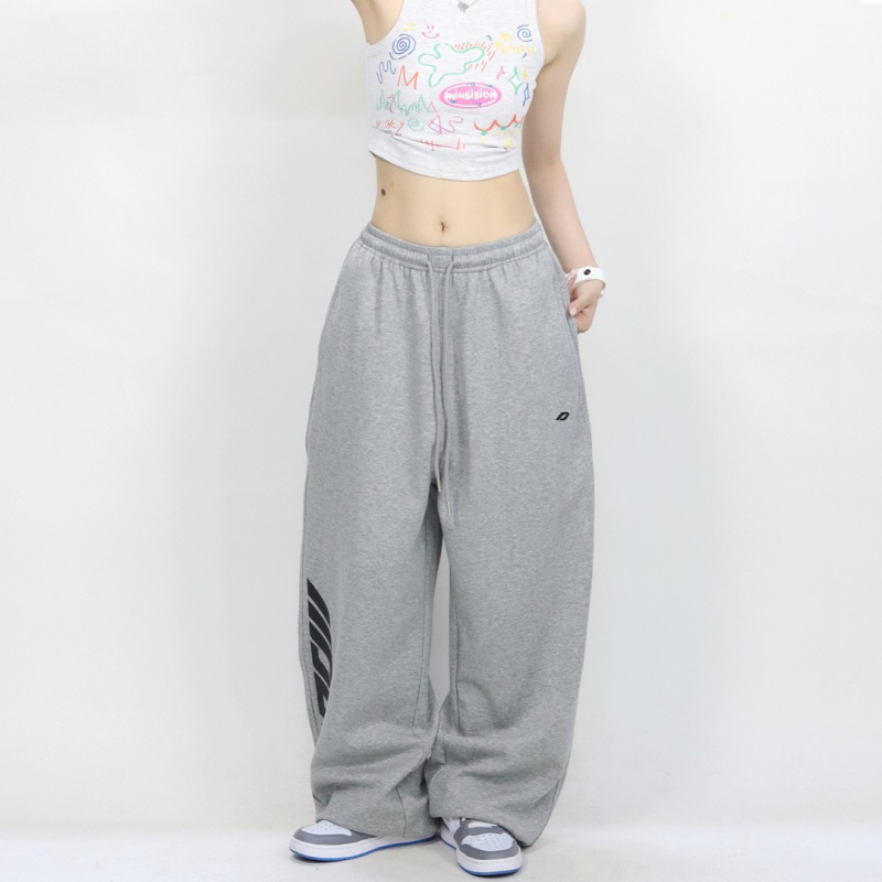 Originalne hip-hop streetwear hlače za trening, opuštenog ravnog kroja sa šnirlom, vitka silueta, poliesterna smjesa