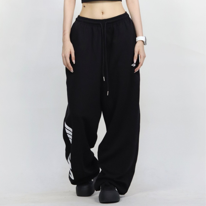 Originalne hip-hop streetwear hlače za trening, opuštenog ravnog kroja sa šnirlom, vitka silueta, poliesterna smjesa