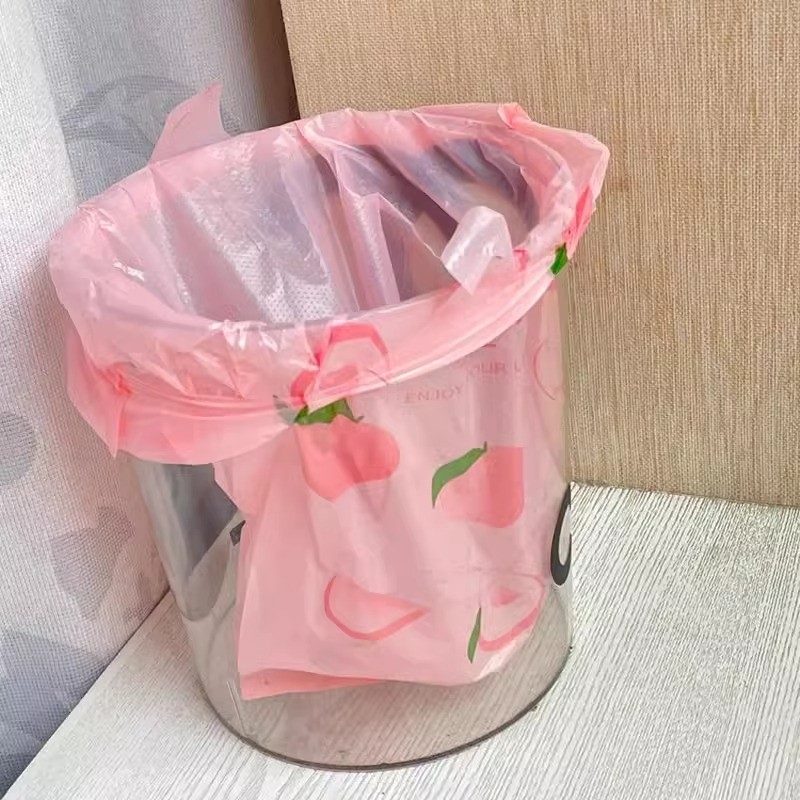 Kućne vrećice za otpad ružičasto-breskva boje, tote stil, plastične vrećice za kućnu upotrebu