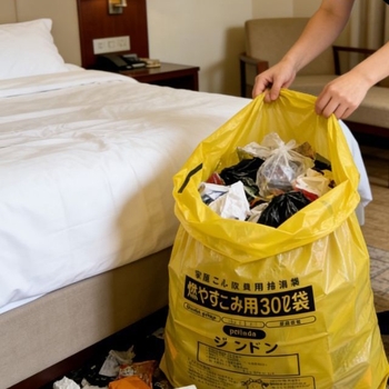 Pollada prenosne ekstra debeli vrećice za otpad u japanskom stilu, plastične vrećice za kantu za smeće, velike kapacitete