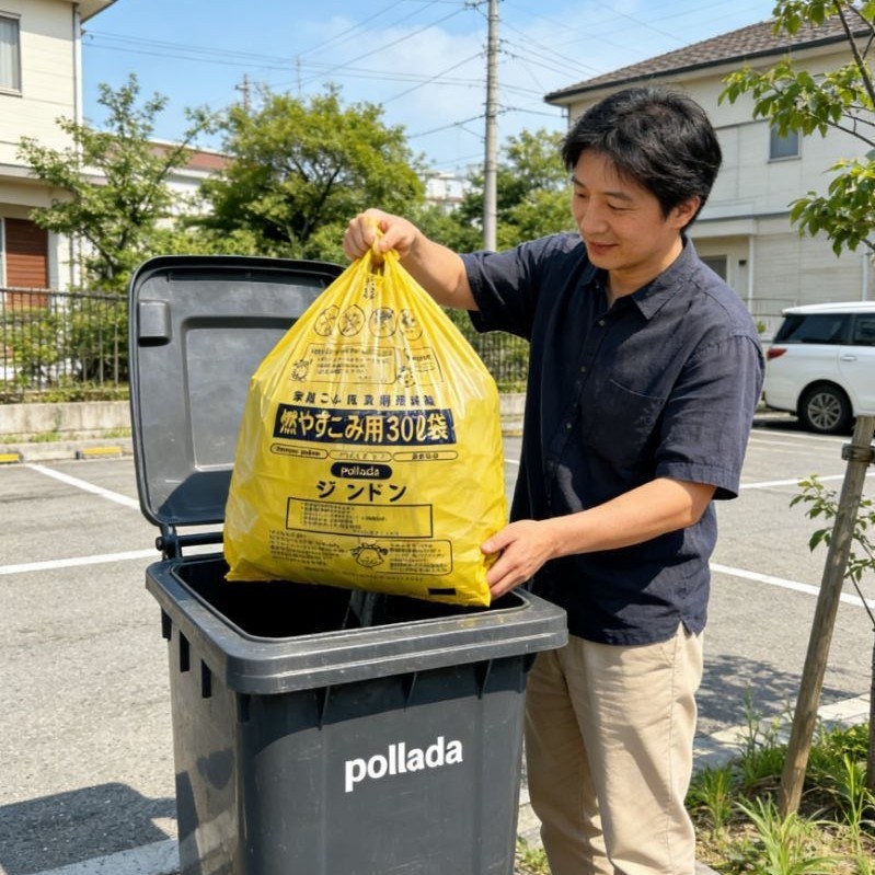 Pollada prenosne ekstra debeli vrećice za otpad u japanskom stilu, plastične vrećice za kantu za smeće, velike kapacitete