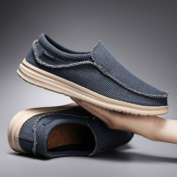 Muške platnene slip-on loaferice, lagane casual cipele, u stilu Starog Pekinga, veličina 47