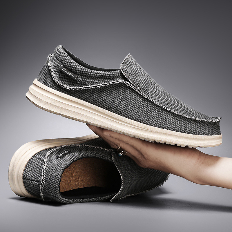 Muške platnene slip-on loaferice, lagane casual cipele, u stilu Starog Pekinga, veličina 47