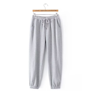 Plus-size ženske jogger hlače, korejskog stila, casual, jednobojne, s elastičnim pojasom, jesen 2025