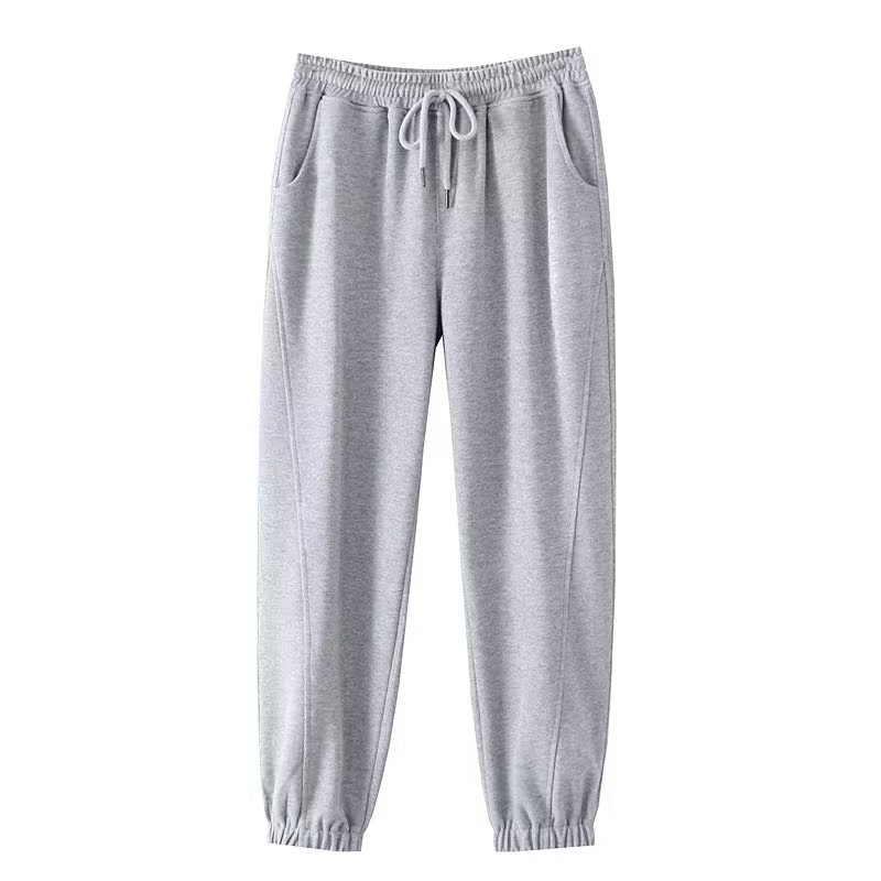 Plus-size ženske jogger hlače, korejskog stila, casual, jednobojne, s elastičnim pojasom, jesen 2025