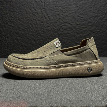 Αεράτα Παπούτσια Καμβά Slip-On για Άνδρες – Ελαφριά, Με Χοντρή Σόλα και Ευρύ Μπροστινό Μέρος