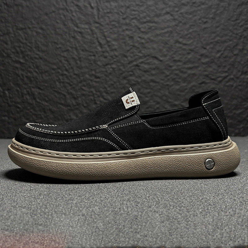 Αεράτα Παπούτσια Καμβά Slip-On για Άνδρες – Ελαφριά, Με Χοντρή Σόλα και Ευρύ Μπροστινό Μέρος