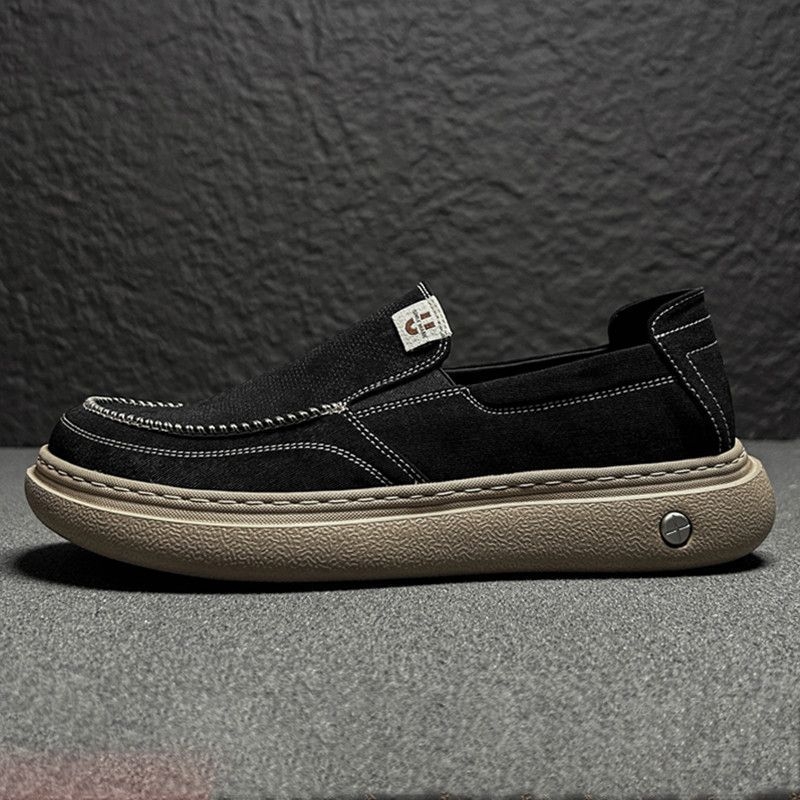 Αεράτα Παπούτσια Καμβά Slip-On για Άνδρες – Ελαφριά, Με Χοντρή Σόλα και Ευρύ Μπροστινό Μέρος