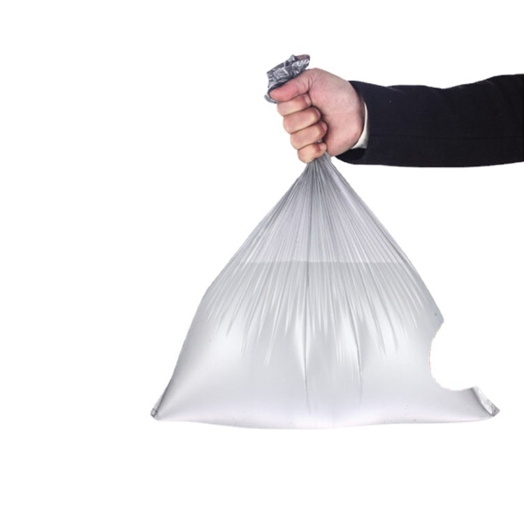 Smeće vrećice sa šnrom za vezanje, 5 rola, 75 komada, 45×50 cm, plastične vreće sa srebrno-metalnim završetkom