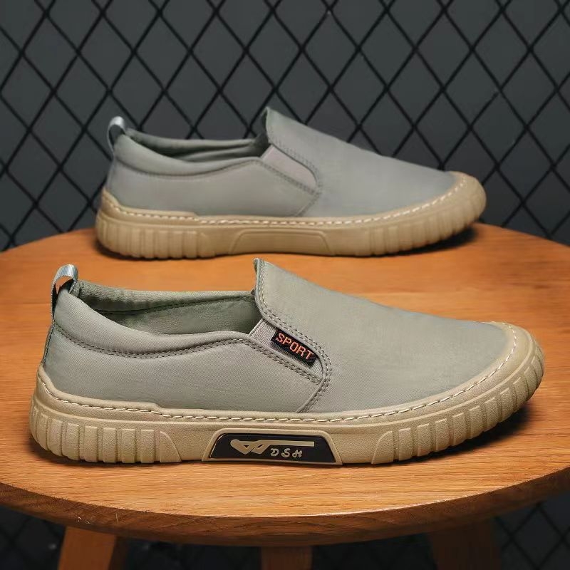 Férfi vászoncipők tavaszra, lélegző, kényelmes mindennapi slip-on sneakers