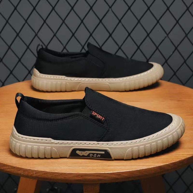Férfi vászoncipők tavaszra, lélegző, kényelmes mindennapi slip-on sneakers
