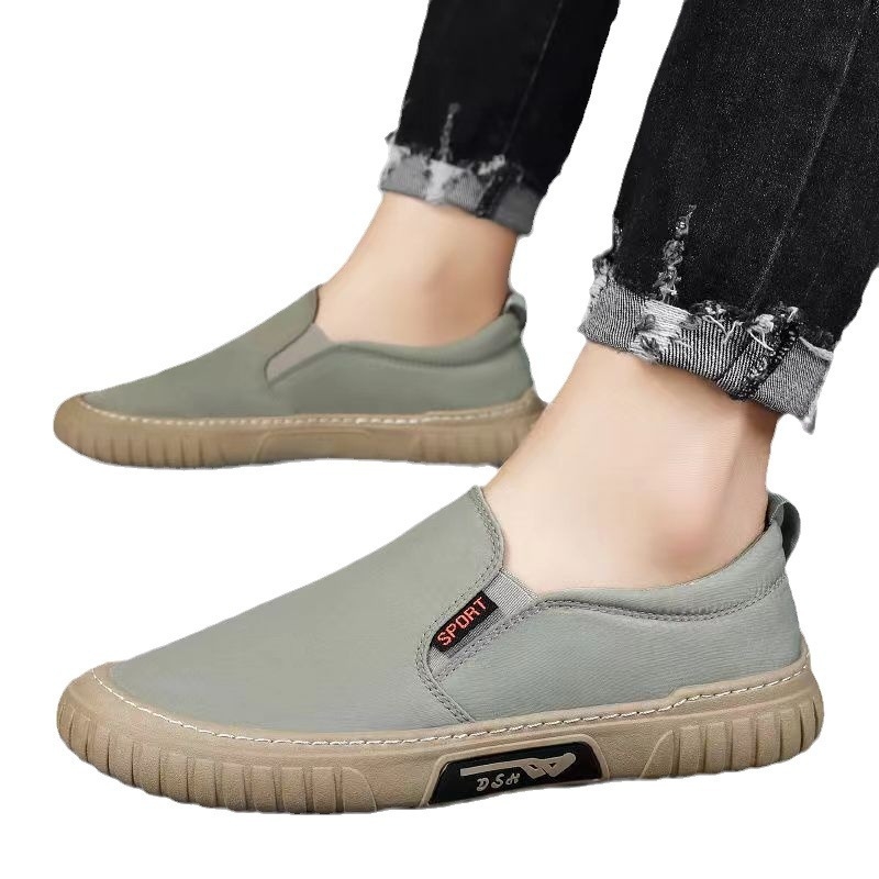 Férfi vászoncipők tavaszra, lélegző, kényelmes mindennapi slip-on sneakers