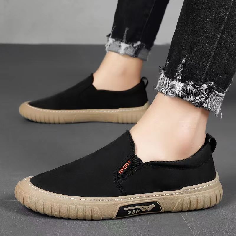 Férfi vászoncipők tavaszra, lélegző, kényelmes mindennapi slip-on sneakers