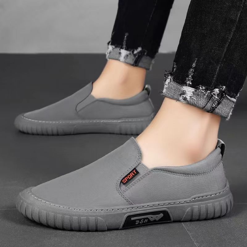 Férfi vászoncipők tavaszra, lélegző, kényelmes mindennapi slip-on sneakers