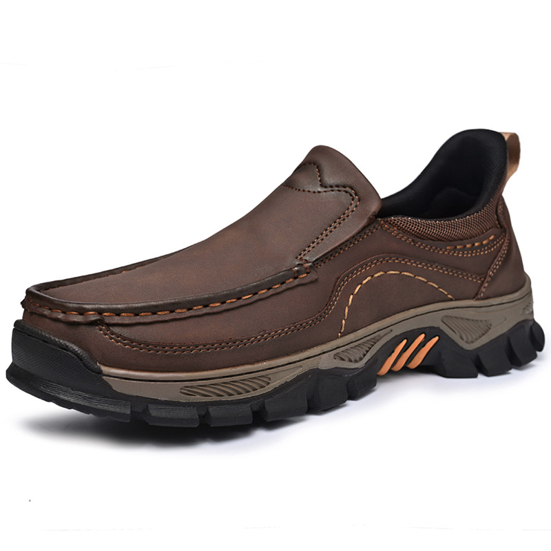Muške slip-on cipele za jesen-zimu, PU gornji dio, debelim potplat otporna na habanje, lagani casual loaferi