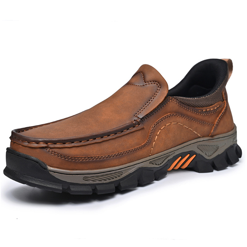 Muške slip-on cipele za jesen-zimu, PU gornji dio, debelim potplat otporna na habanje, lagani casual loaferi