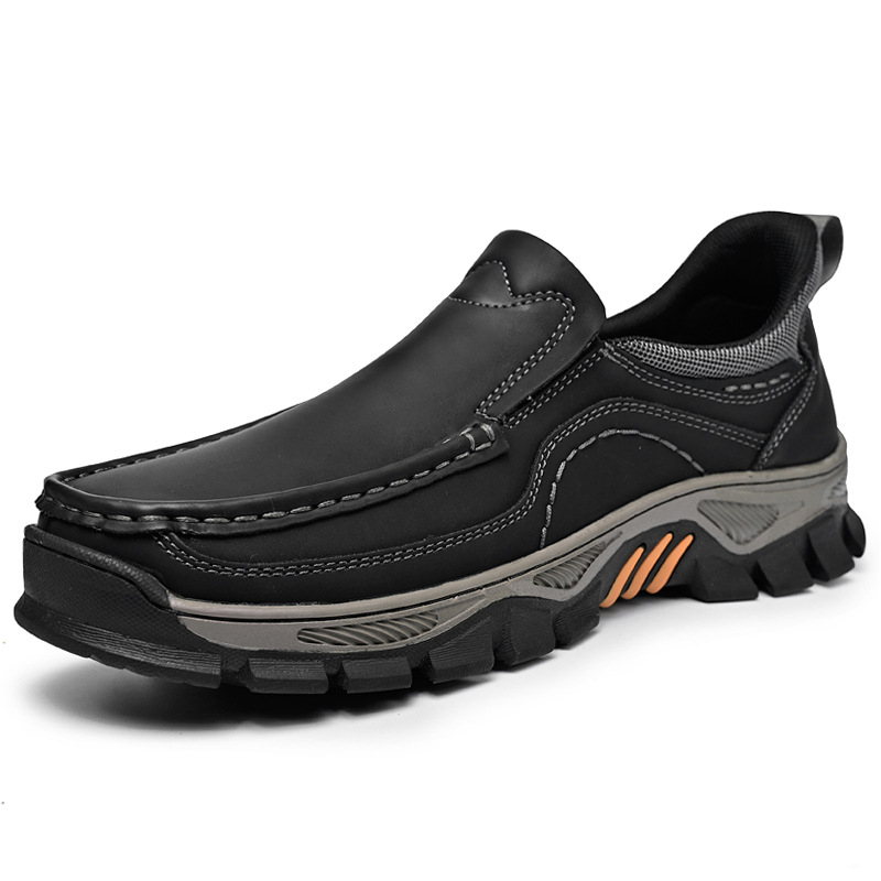 Muške slip-on cipele za jesen-zimu, PU gornji dio, debelim potplat otporna na habanje, lagani casual loaferi