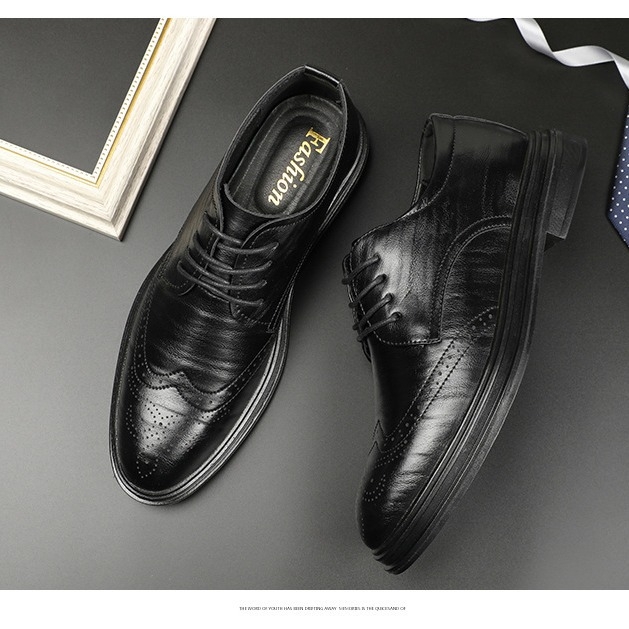 Muške kožne cipele bróg za casual i formalnu kombinaciju, mladenački stil, svestrane, velike veličine, protuklizne, otporne na habanje, lagane