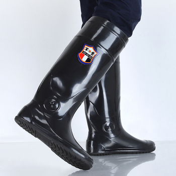 Crne PVC visoke čizme za kišu za rižna polja, otporne na habanje, vodootporne i protuklizne, unisex