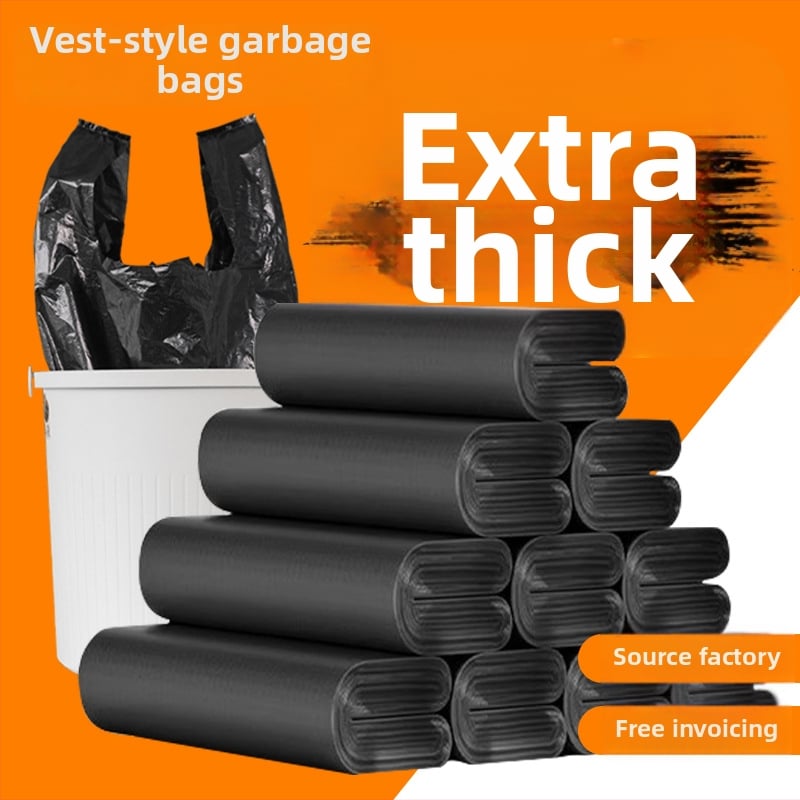 Kućne vreće za smeće, debeli, velike za kuhinju, s držačima u stilu prsluka, plastična vrećica