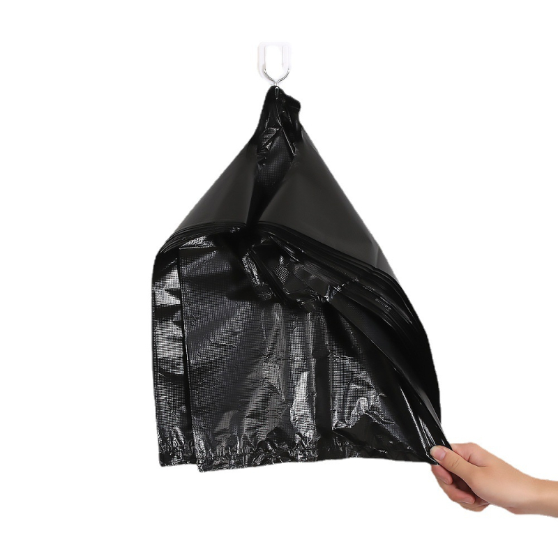 Crne vreće za smeće u stilu prsluka, plastične vrećice, prilagođena proizvodnja, minimalna narudžba 500 kg