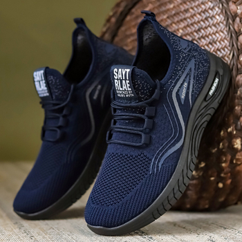 Hongxianghe Ανδρικά ανάλαφρα Flyknit αθλητικά παπούτσια για άνοιξη και φθινόπωρο, ελαφριά καθημερινά αθλητικά παπούτσια, προσαρμόσιμο σχέδιο