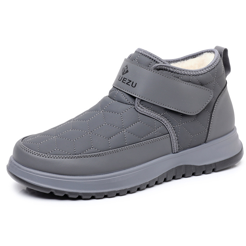 Muške zimcke čizme s plišastim unutarnjim dijelom, debelim potplatom, protuklizne, toplo, casual, s Velcro zatvaračem.
