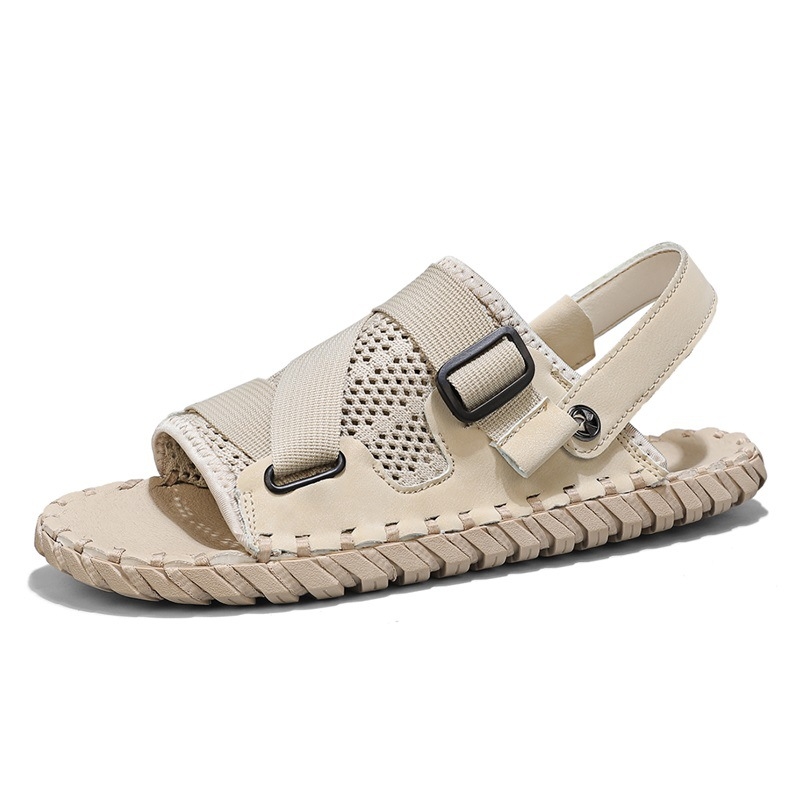 Escape Leopard 2025 Ljeto sandale s otvorenim prstima, velike veličine, moderne i svestrane vodene sandale, slip-on s šavovima, casual muške cipele