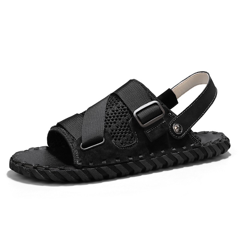 Escape Leopard 2025 Ljeto sandale s otvorenim prstima, velike veličine, moderne i svestrane vodene sandale, slip-on s šavovima, casual muške cipele