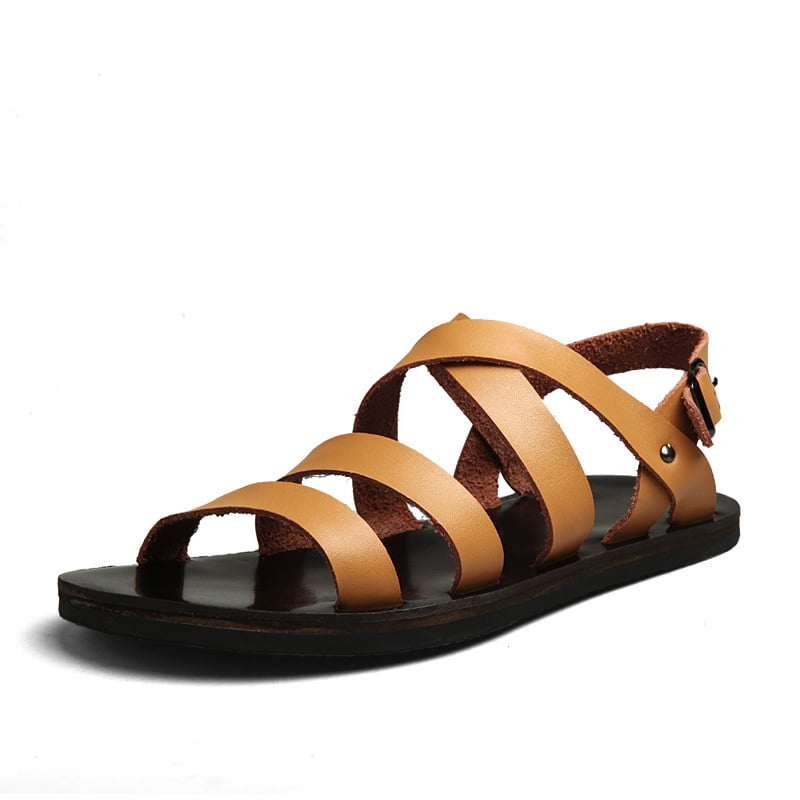 Muške kožne sandale za plažu, korejskog stila, casual, veličine 45–46