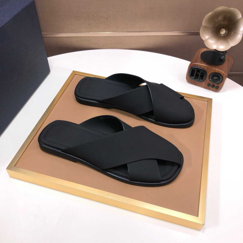 Muške ljetne papuče, jednostavne i elegantne, potpuno crne pletene sandale za kućnu i vanjsku upotrebu, lagane, ravne potplate