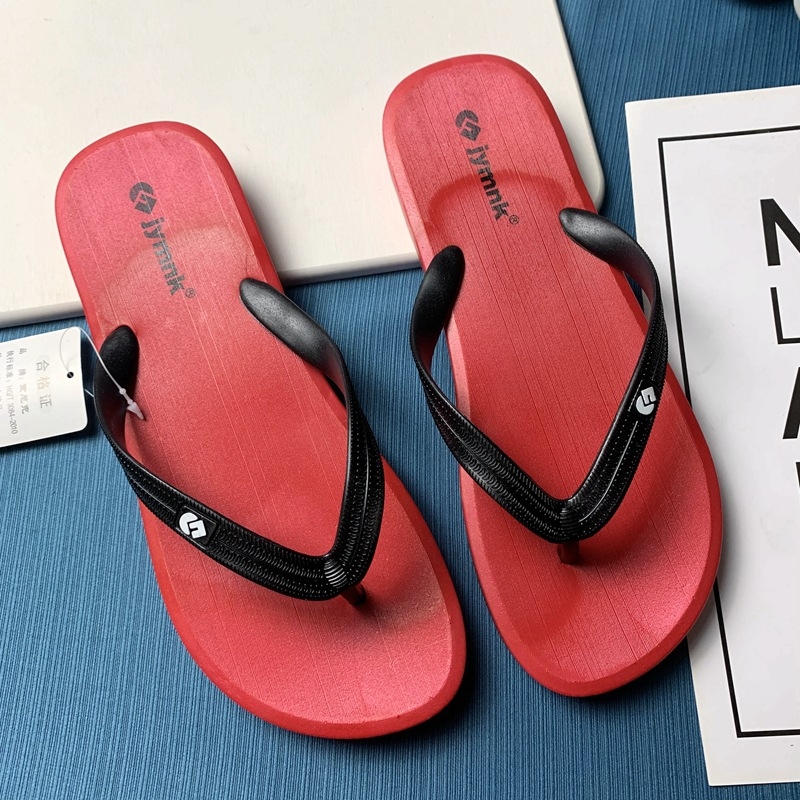 Férfi nyári flip-flop papucs, csúszásmentes, koreai stílusú, nyitott ujjas, PVC