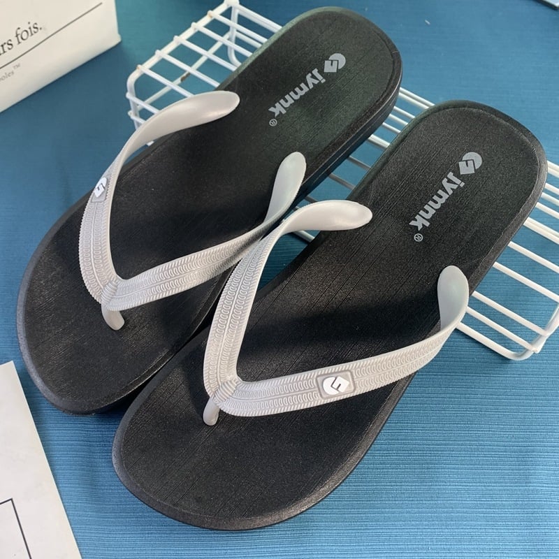 Férfi nyári flip-flop papucs, csúszásmentes, koreai stílusú, nyitott ujjas, PVC