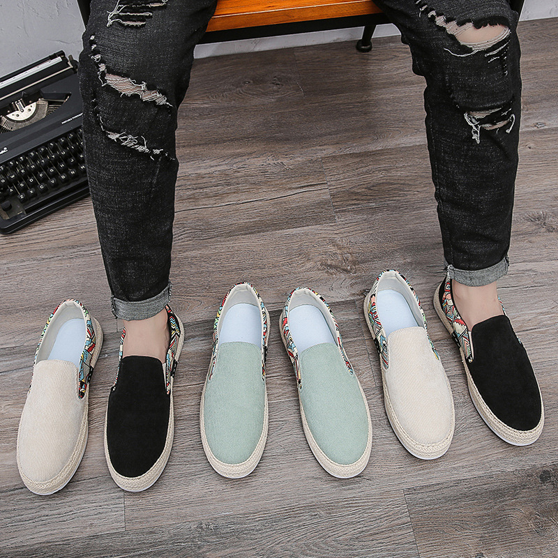 Muške casual tenisice s corduroy gornjim dijelom, niski profil, slip-on, platnene tenisice